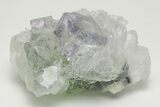 Purple & Green Cubic Fluorite with Quartz - China #205575-1